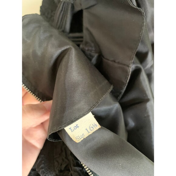 Vintage 60s Black Dress Church 34 Waist 37 Bust Short Sleeve - Picture 6 of 8